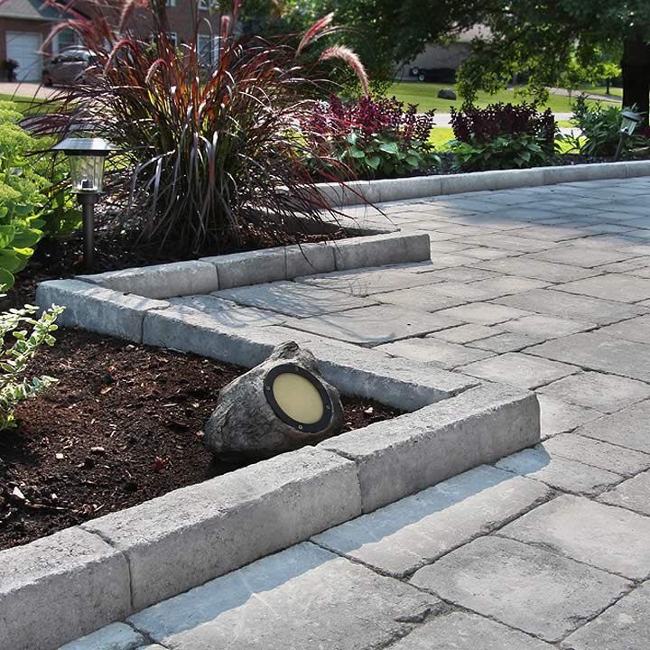 Image of a patio and garden featuring Antico Curb product