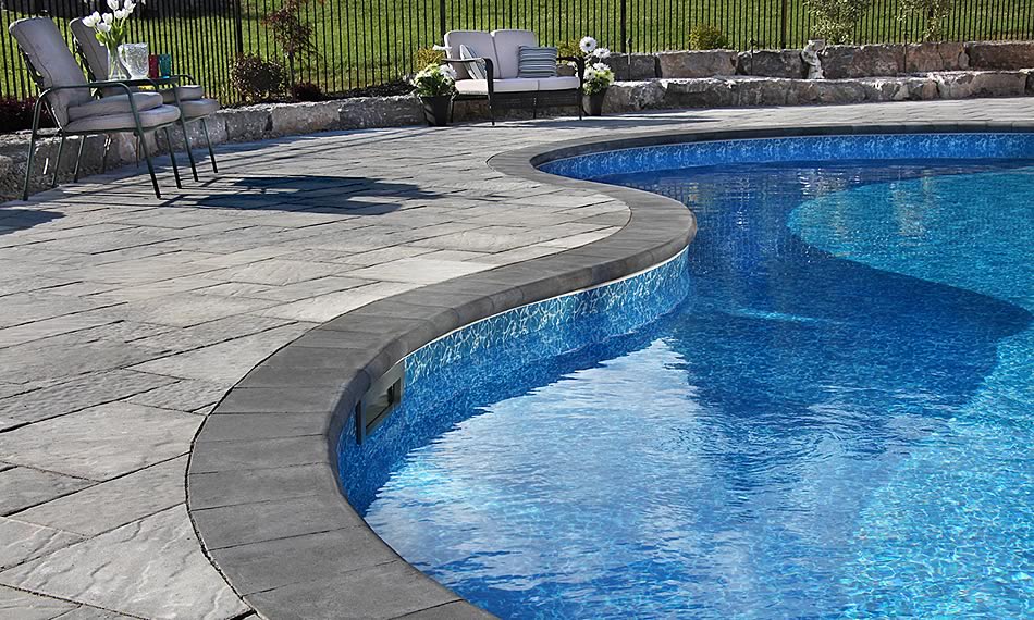 Poolside image featuring Barollo Round Edge Coping product