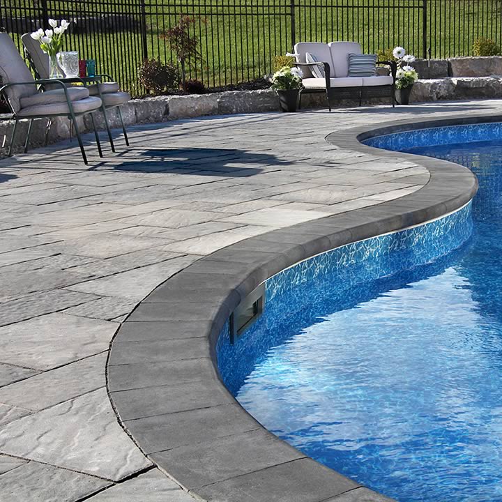 Poolside image featuring Barollo Round Edge Coping product